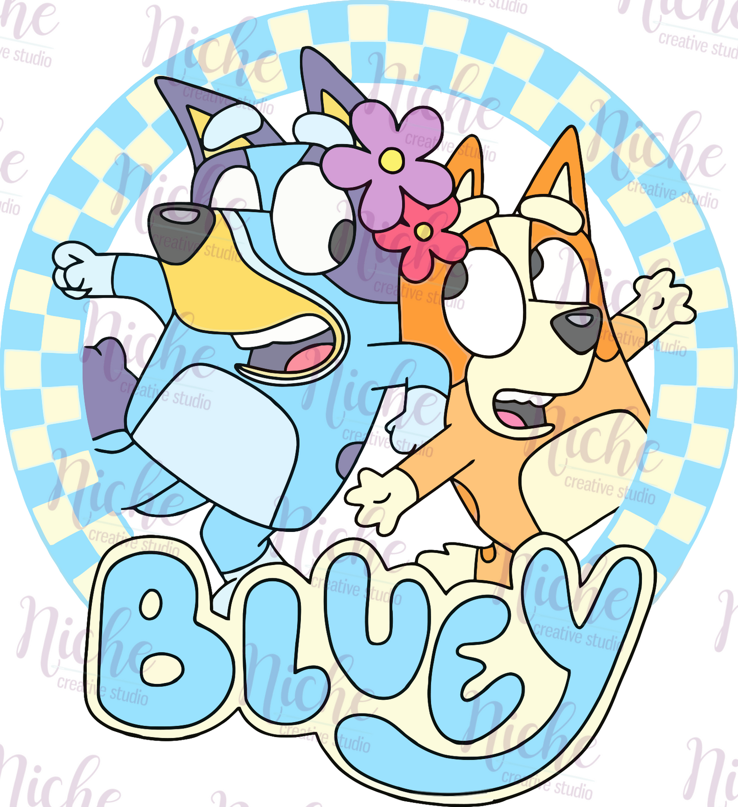 -KID450 Blue Dog Decal