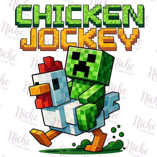 -KID8220 Chicken Jockey Decal