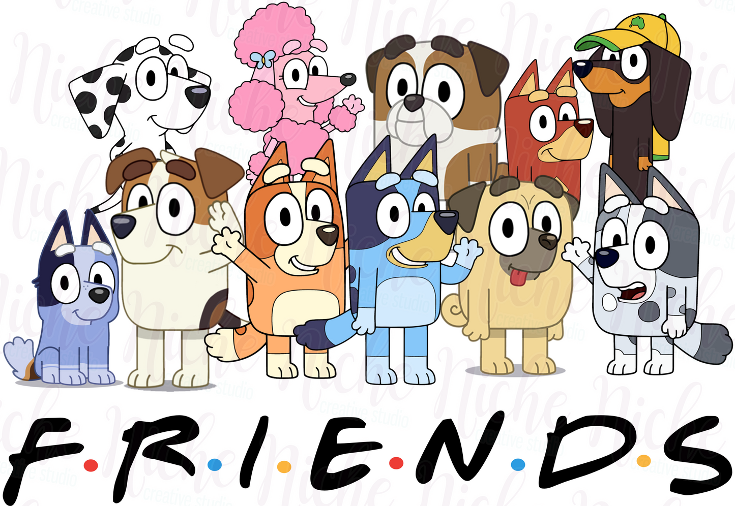 -KID8251 Bluey Friends Decal