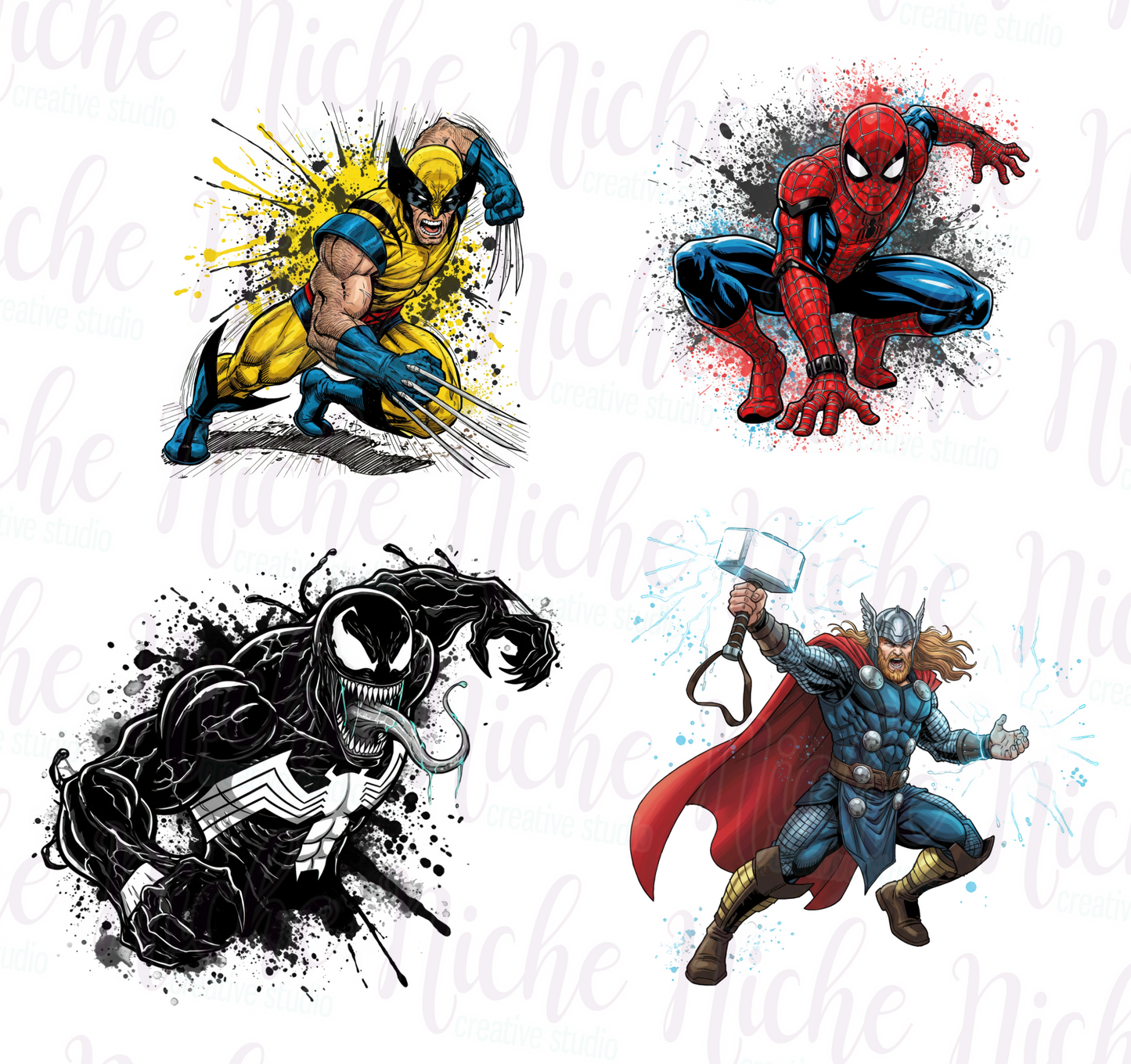 -KID8282 Marvel Heroes Decal