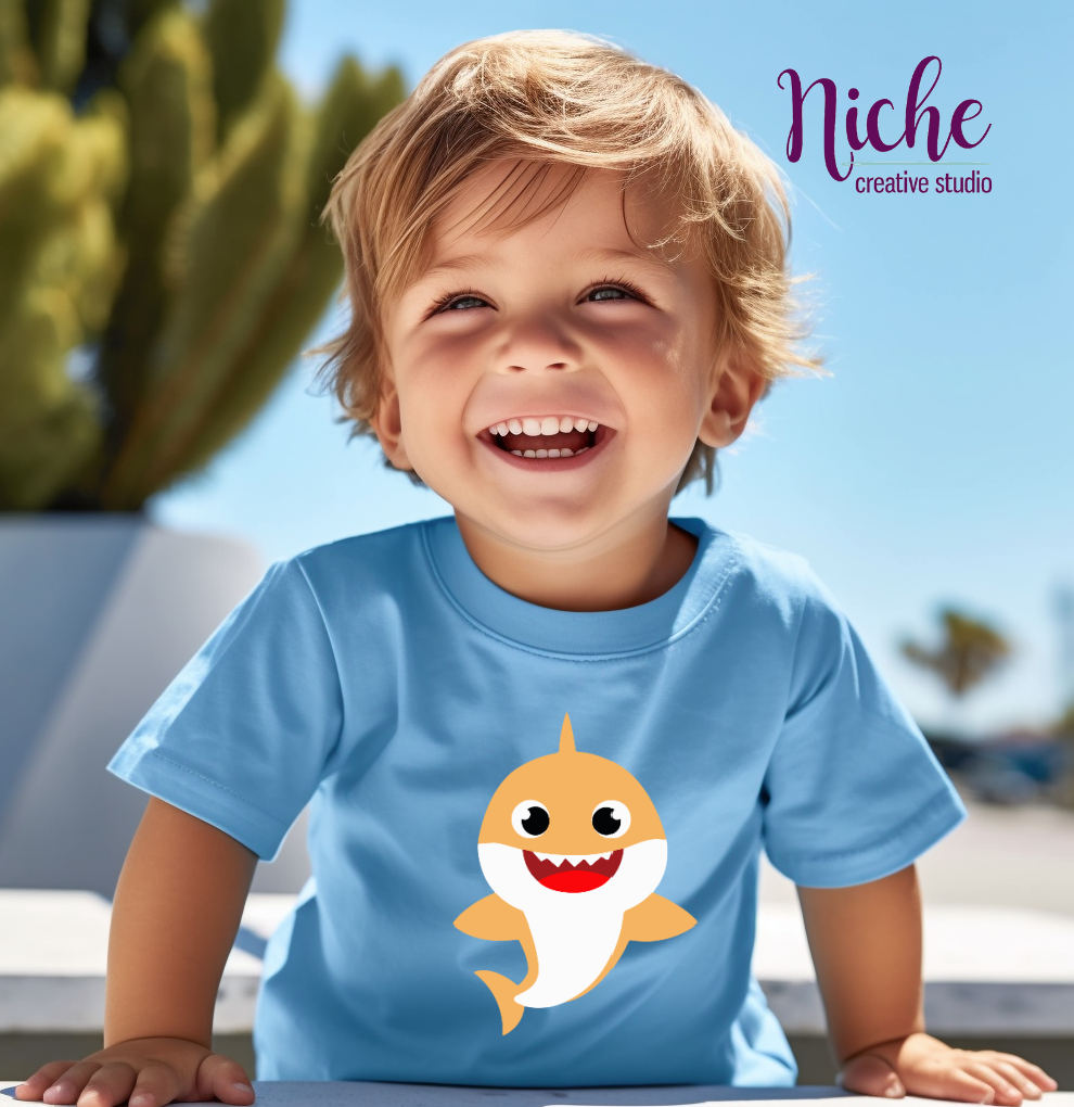 -KID8290 Shark Family Characters Decal