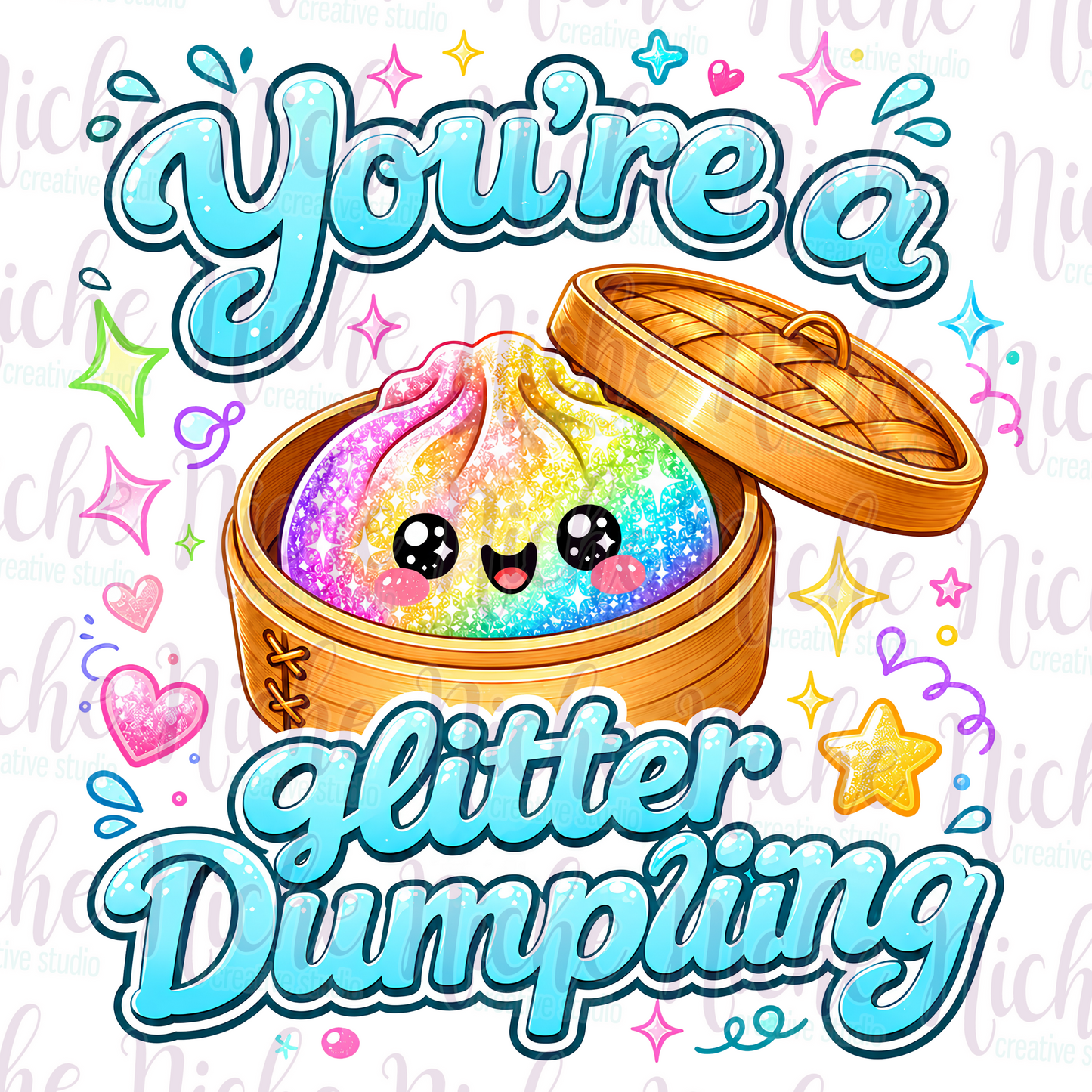 -KID8601 Glitter Dumpling Decal