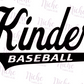 -KIN258 Kinder Baseball Swoosh Decal