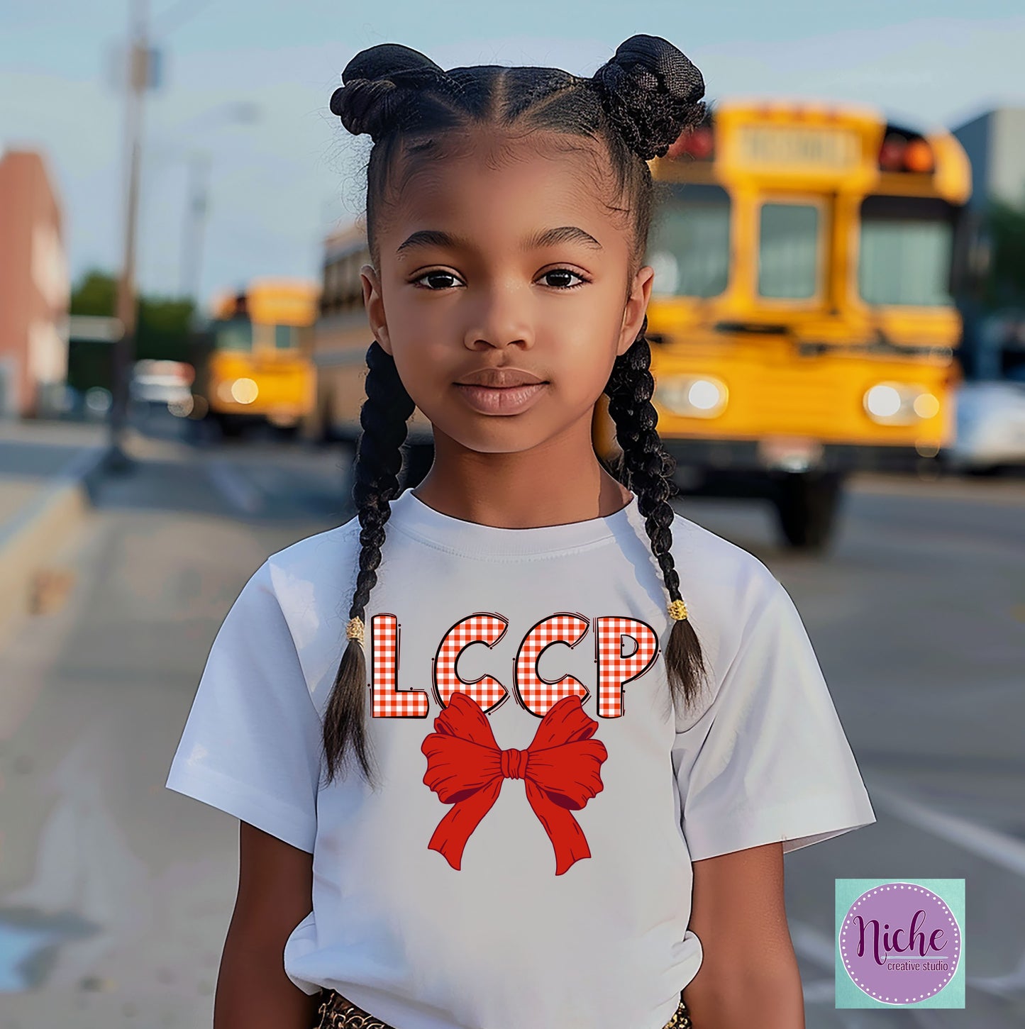-LCCP8288 LCCP Gingham Bow Decal