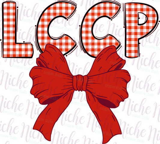 -LCCP8288 LCCP Gingham Bow Decal
