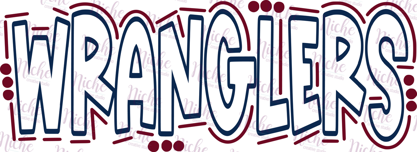 -LEB2072 Wranglers Dots Doodle Decal