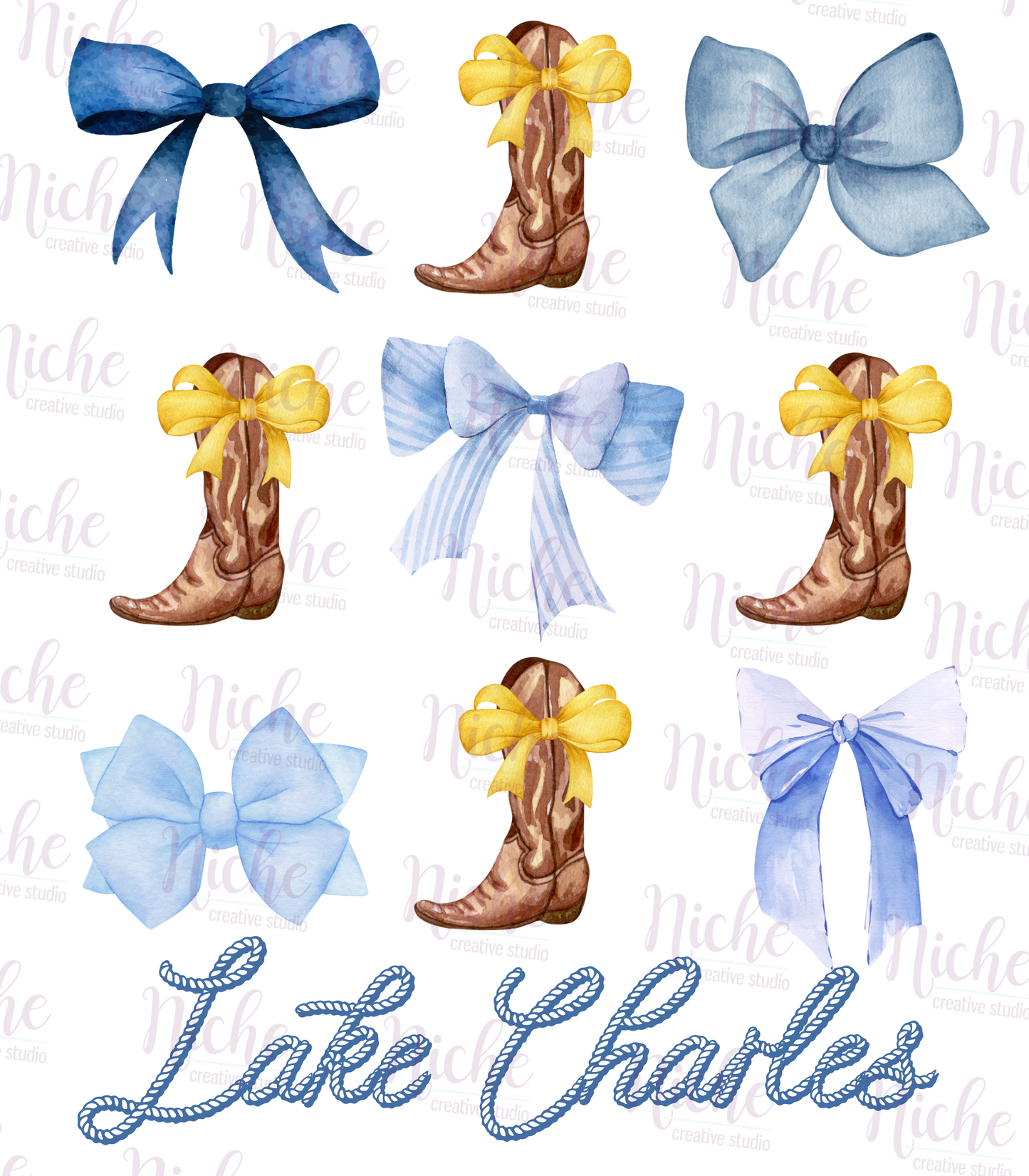-LOU5133 Lake Charles Bows Decal