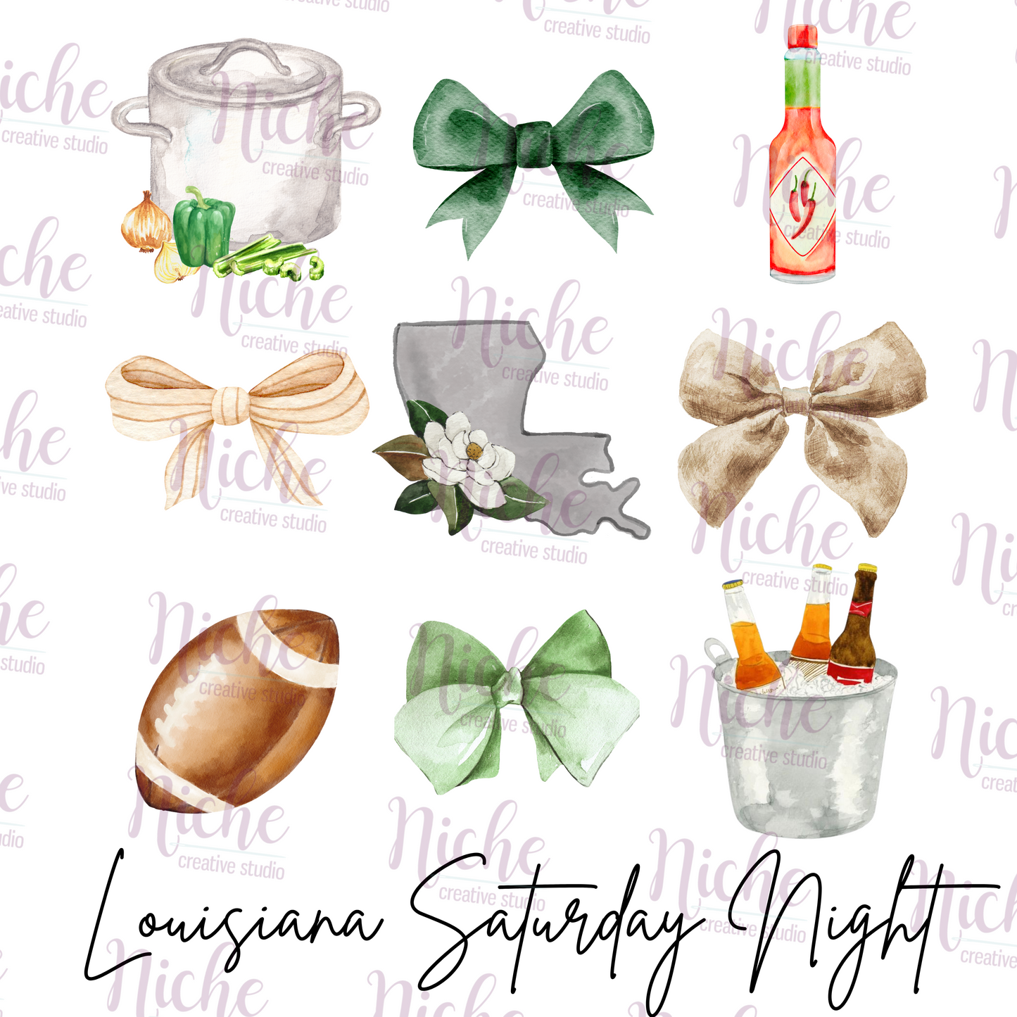 -LOU5179 Louisiana Saturday Night Decal