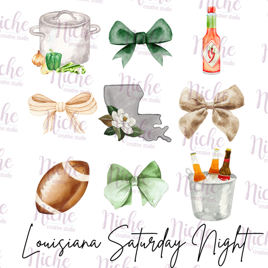 -LOU5179 Louisiana Saturday Night Decal
