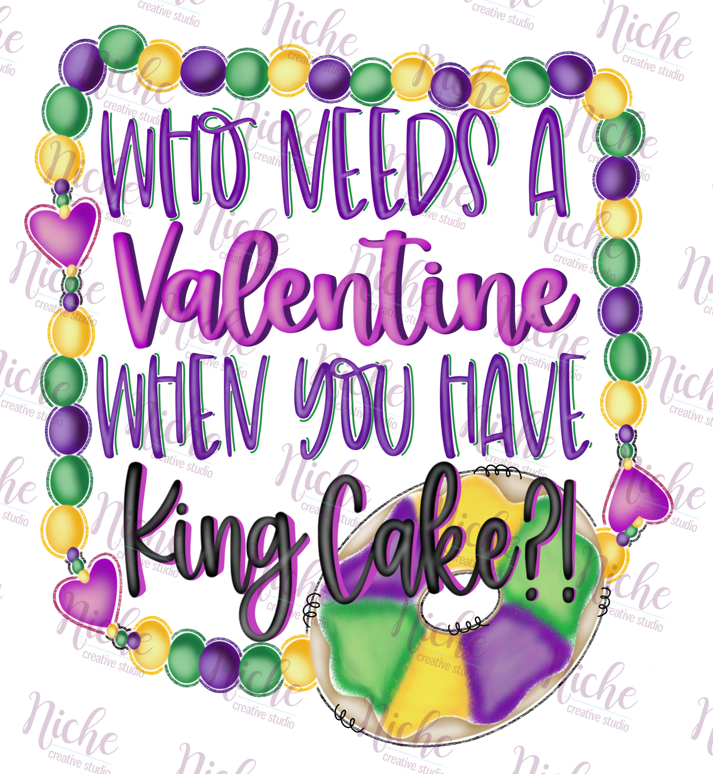 -MAR1061 Valentine King Cake Decal