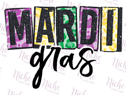 -MAR1101 Mardi Gras Burnout Decal