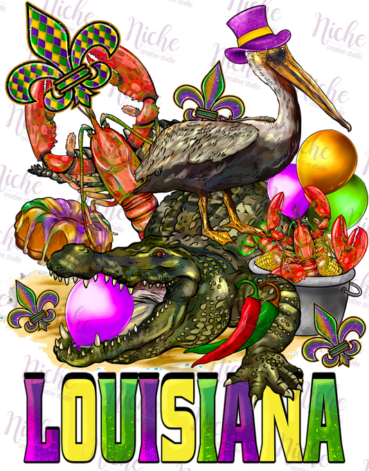 -MAR1103 Louisiana Animals 2 Decal