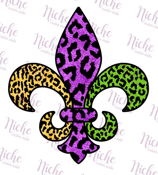 -MAR1104 Fleur De Lis Mardi Gras Decal