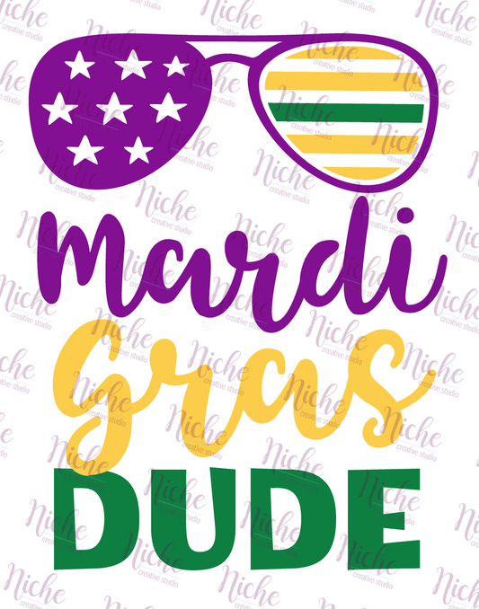 -MAR1106 Mardi Gras Dude Decal