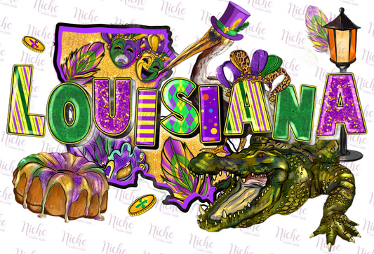 -MAR1109 Mardi Gras Animals 3 Decal