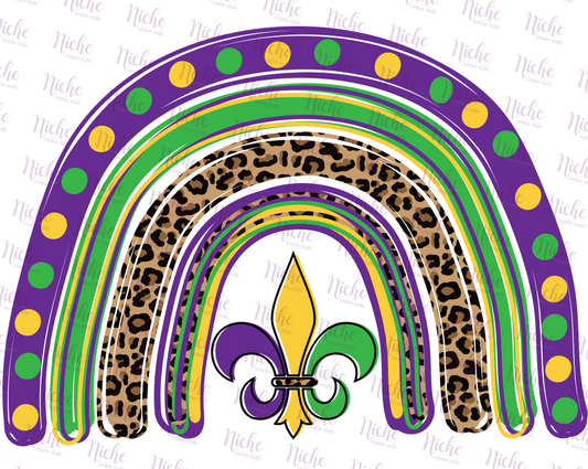 -MAR1111 Mardi Gras Rainbow Decal