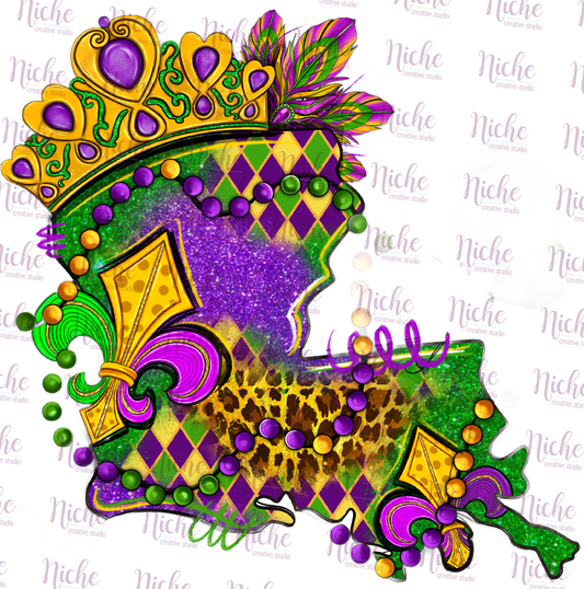 -MAR1113 Crown Louisiana Decal