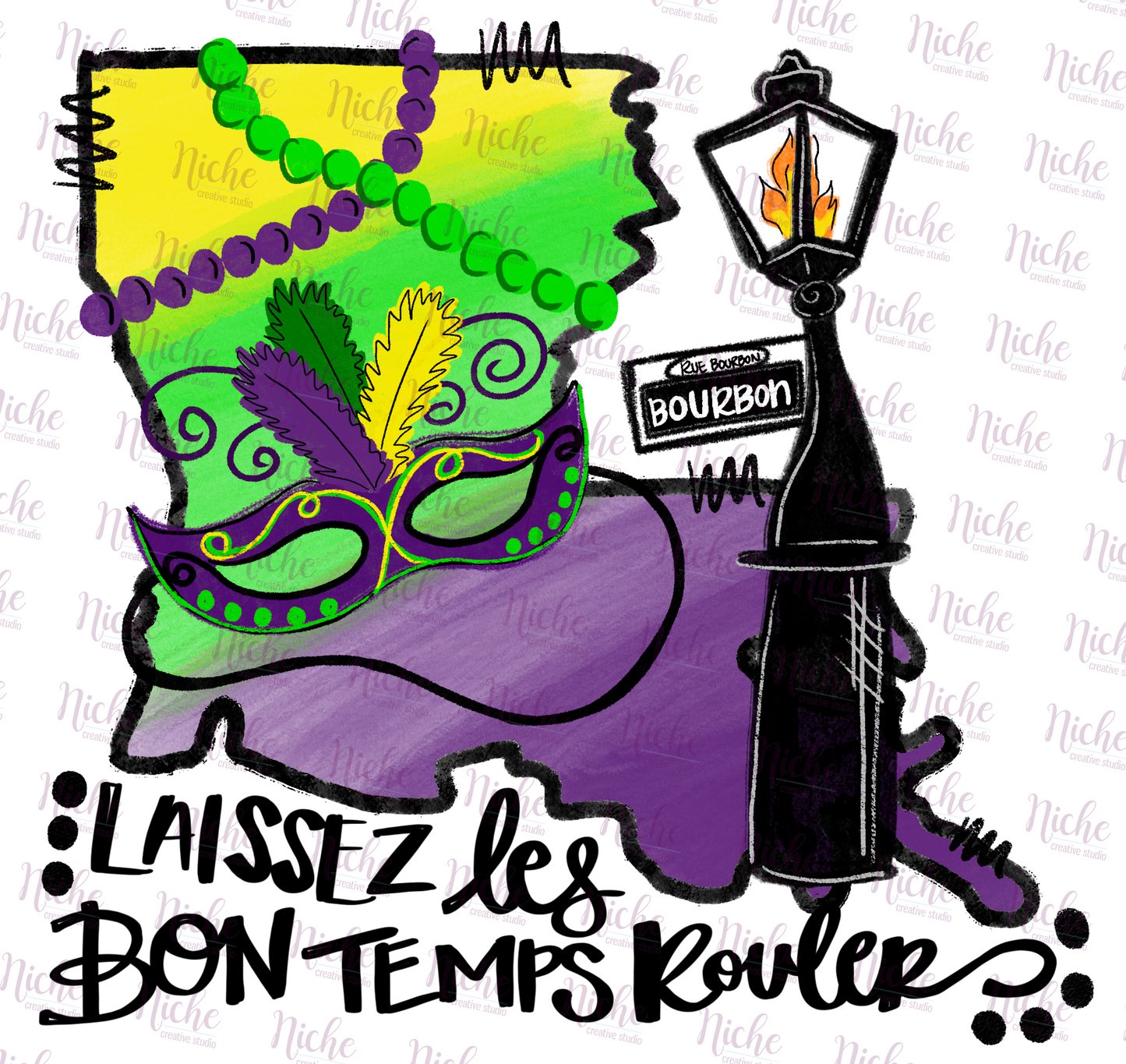 -MAR1128 Bon Temps Rouler Decal