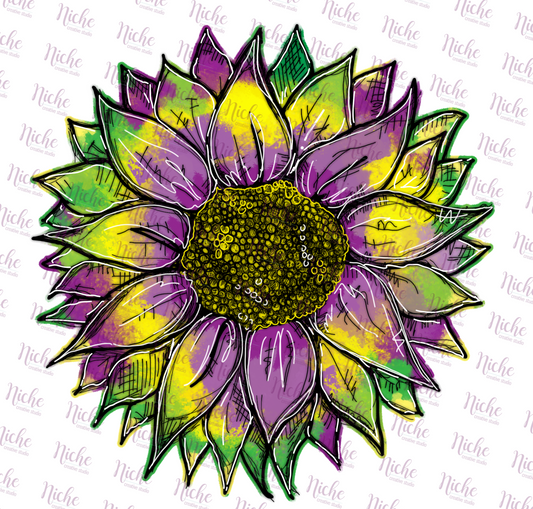 -MAR1130 Mardi Gras Sunflower Decal