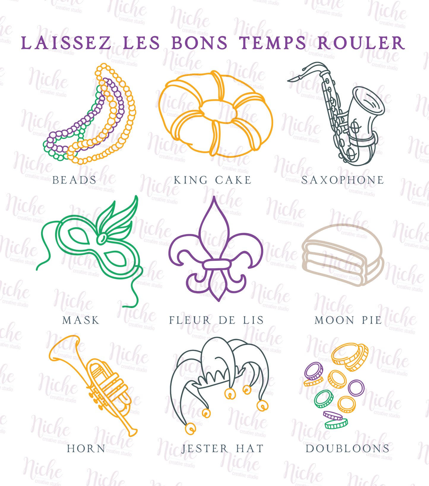 -MAR1162 Mardi Gras Decal