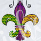 -MAR1255 Crawfish Fleur de Lis Decal