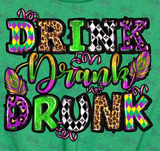 -MAR1257 Drink Drank Drunk Decal