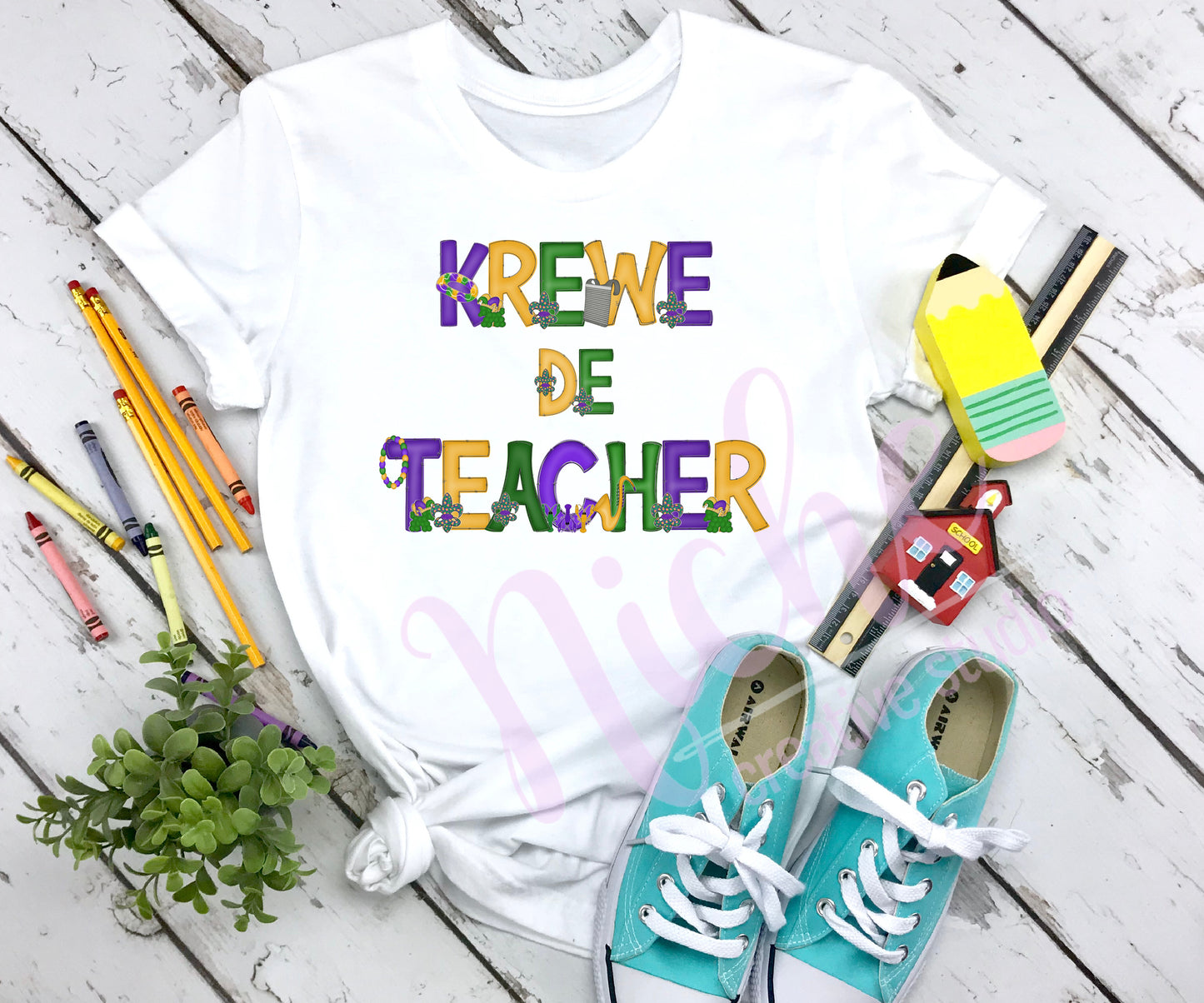 -MAR1265 Krewe de Teacher Decal