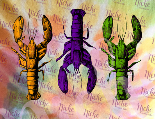 -MAR1268 Mardi Gras Crawfish Decal