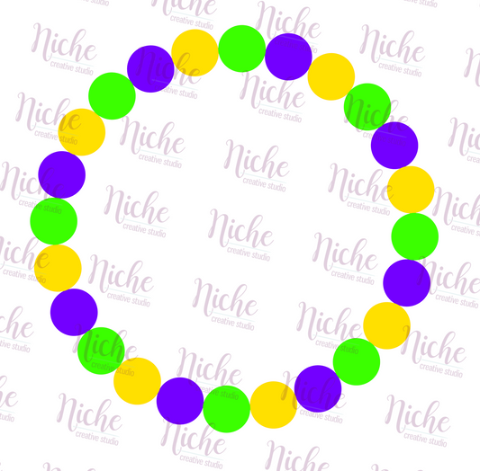 -MAR1270 Mardi Gras Circle Frame Decal