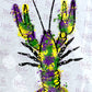 -MAR1271 Mardi Gras Crawfish Decal