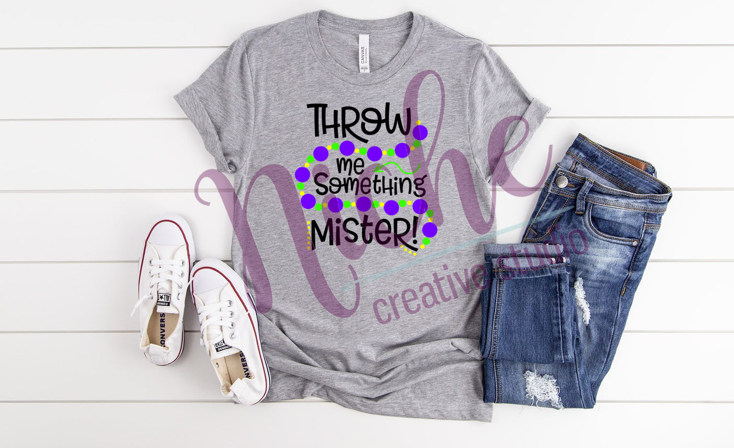 -MAR1276 Throw Me Something Mister Decal