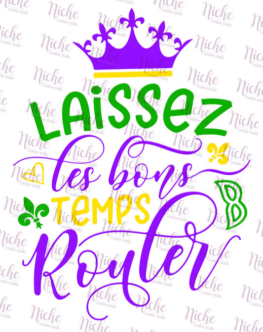 -MAR1283 Laissez Les Bon Temp Rouler Crown Decal