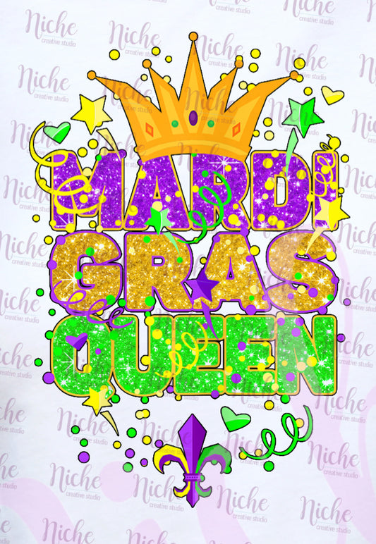 -MAR1292 Mardi Gras Queen Decal