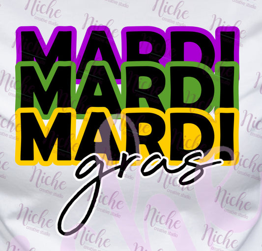 -MAR1295 Mardi Mardi Mardi Decal