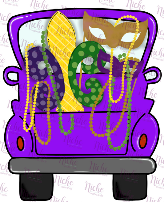 -MAR1297 Mardi Gras Truck Decal