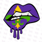 -MAR1301 Mardi Gras Lips Decal