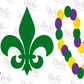 -MAR1307 LOVE Mardi Gras Decal