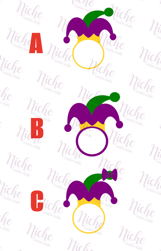 -MAR1312 Jester Monogram Decal