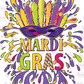 -MAR1318 Mardi Gras Paint Splash Decal
