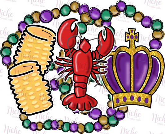 -MAR1319 Crown Corn Crawfish Decal