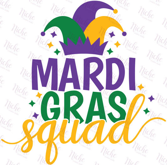 -MAR1322 Mardi Gras Squad Decal