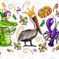 -MAR1358 Alligator Pelican Crawfish Decal