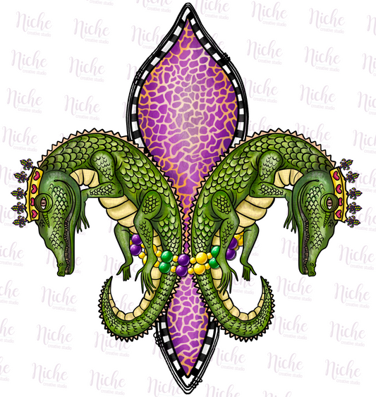 -MAR Gator Fleur De Lis Decal