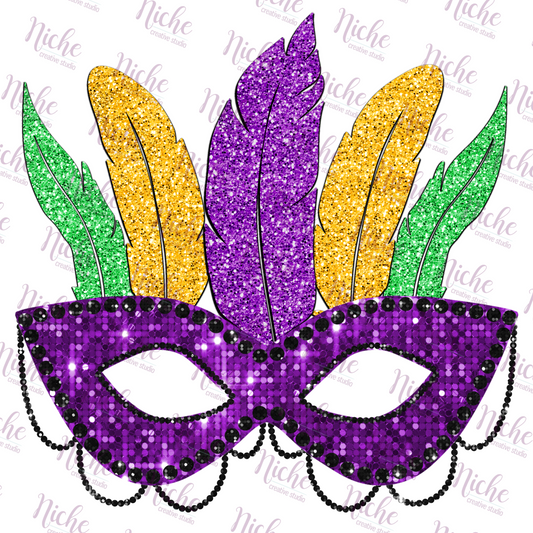 -MAR1460 Glitter Mask Decal