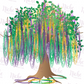 -MAR1460 Mardi Gras Bead Tree Decal