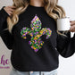 -MAR1461 Sequin Fleur De Lis Decal