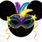 -MAR1472 Mouse Mardi Gras Decal