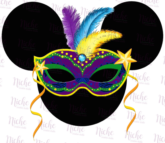 -MAR1472 Mouse Mardi Gras Decal