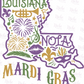 -MAR1500 Louisiana Mardi Gras Decal