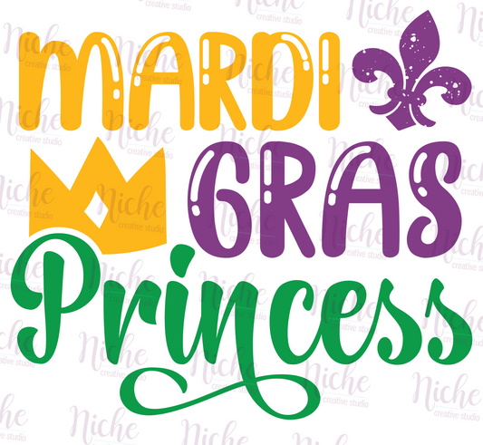 -MAR1603 Mardi Gras Princess Decal